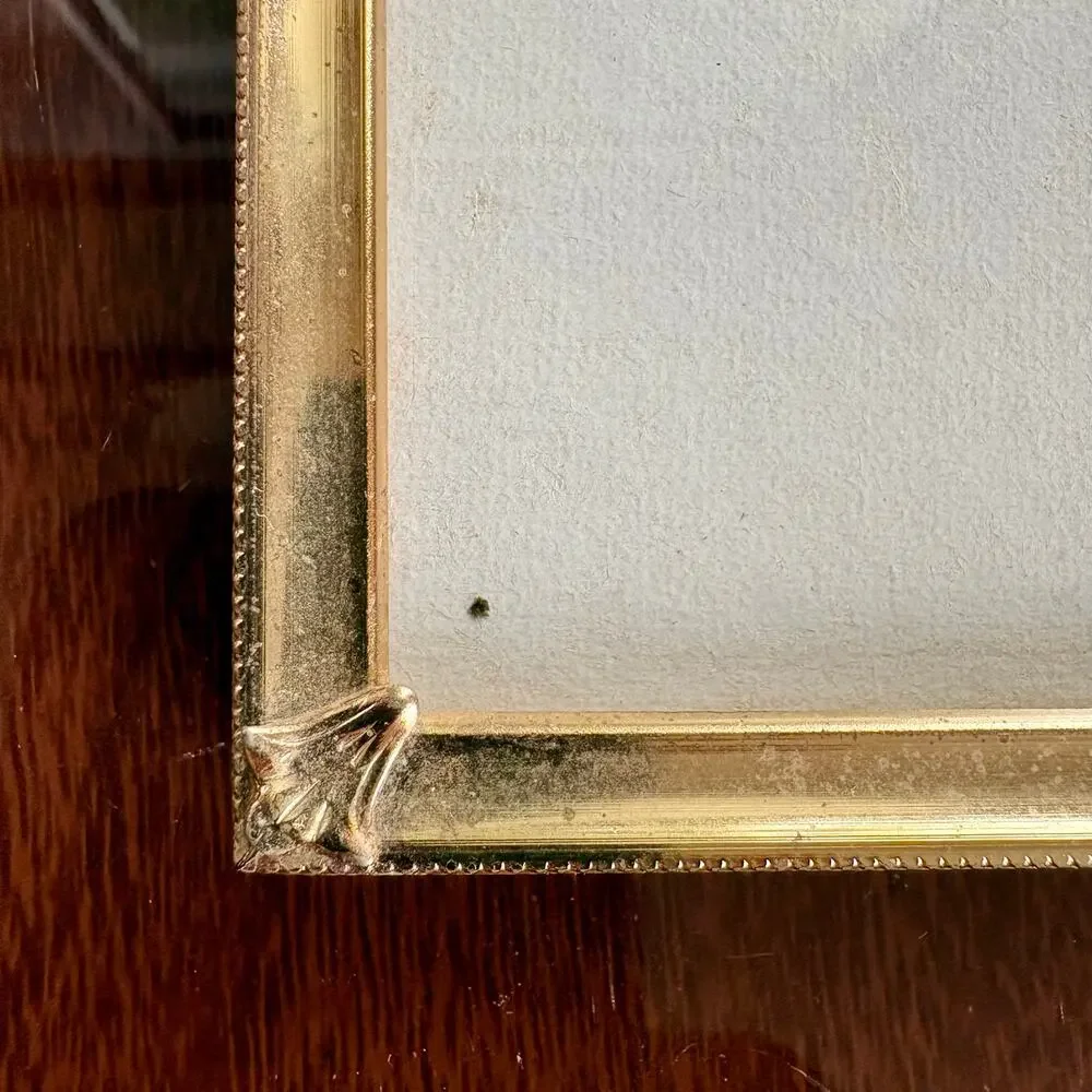 Vintage Overton 24K Gold Plate Ornate Milgrain 8x10 Frame